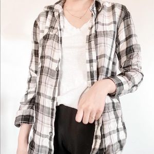 aeo white flannel
